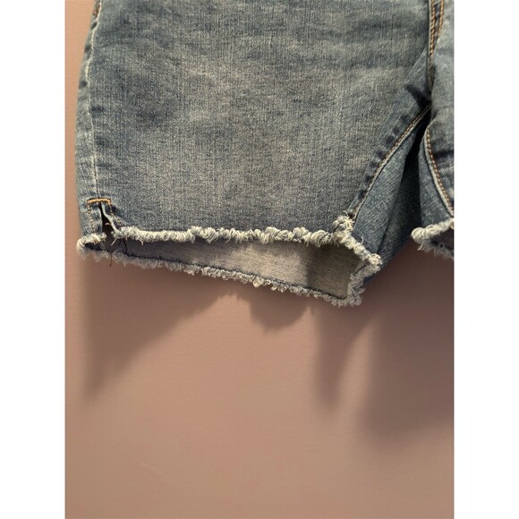 Seven7 Weekend Denim Shorts Womens Size 10 Medium Wash Blue Frayed Hem - Picture 2 of 14